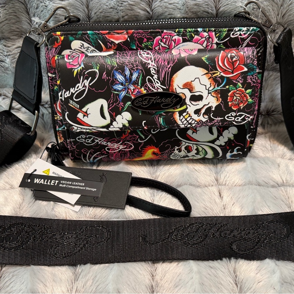 Ed Hardy Vibrant Crossbody and/or wristlet